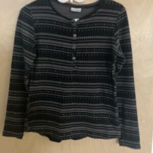 Columbia Black and Gray Crew Neck Pullover